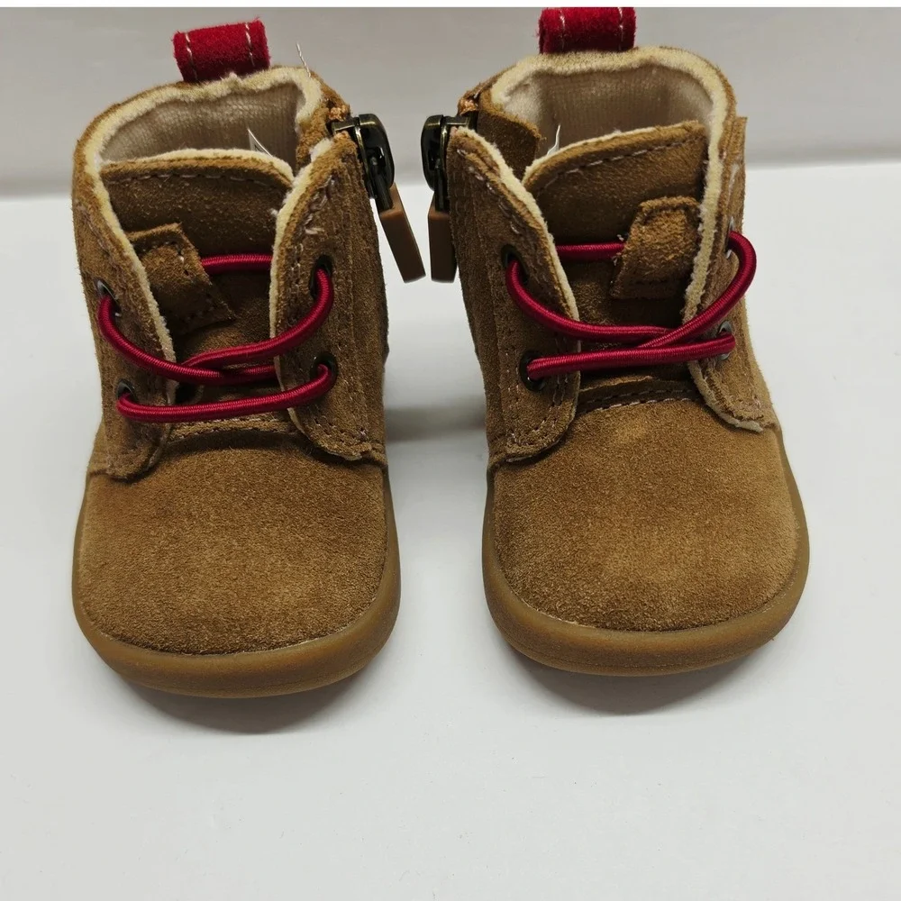 UGG Bixbee Koala Stuffie Infant Suede Boots Chestnut Red Size 0/1 1097114I